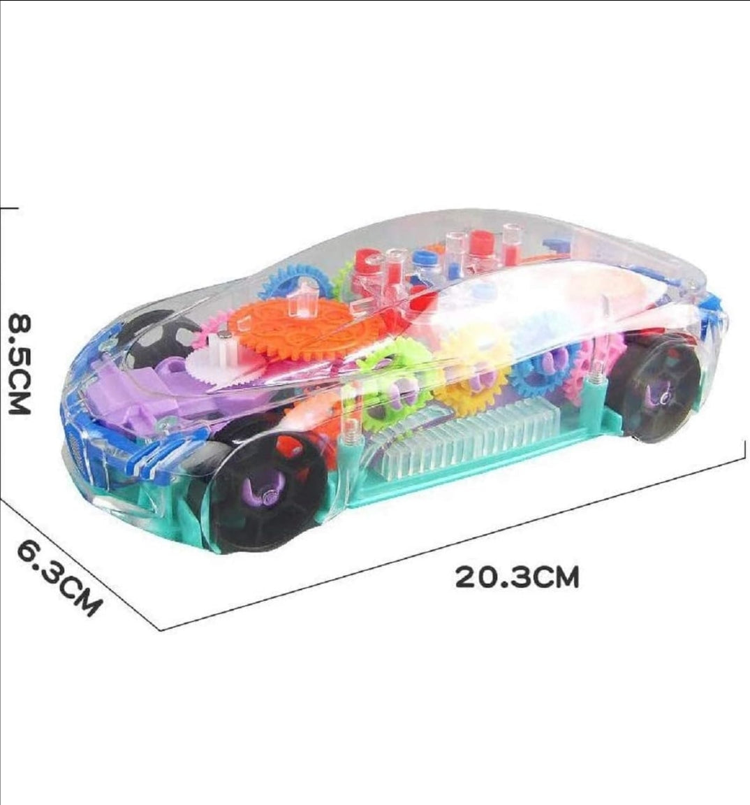 RELOSTA Cable World® 3D Car with 360 Degree Rotation, Gear Simulation Mechanical Car, Sound & Light Toys for Kids Boys & Girls (Multi Color) (Multi Design)