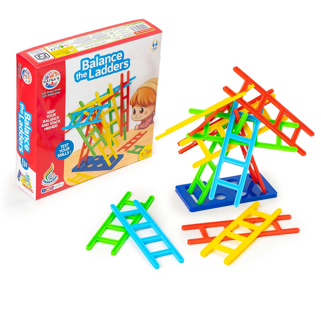 RELOSTA Balance The Ladders Stacking & Balancing Skill Game for Family & Kids 5+ Years