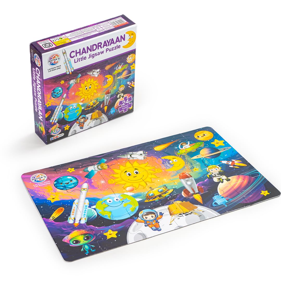 RELOSTA Chandrayaan Little Jigsaw Puzzle 24 pcs for Kids 3+ Years (Puzzle Size 36 cm X 23.5 cm)