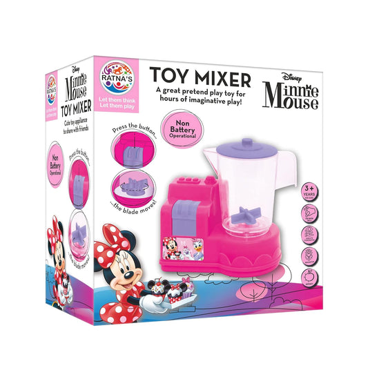 RELOSTA Disney Minnie Mouse Toy Mixer | Real Operating Plastic Kitchen Mixer Toy for Kids