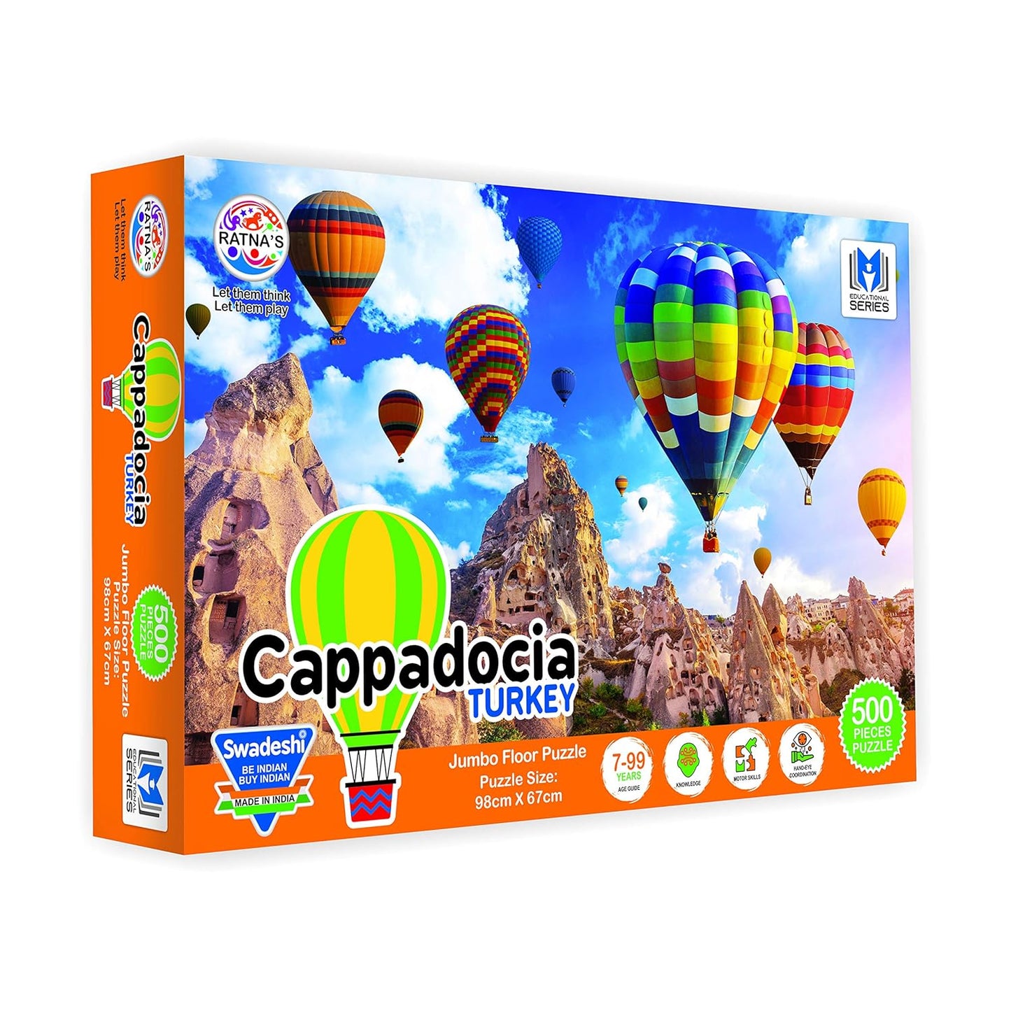 RELOSTA Cappadocia Turkey 500 Pieces Jumbo Floor Jigsaw Puzzle (Size: 98 cm * 67 cm)- Multi Color