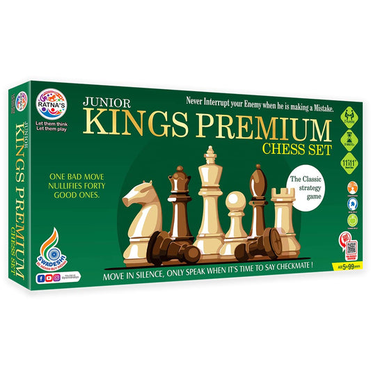 RRELOSTA Strategy Game Kings Premium Chess Set for Kids with Logical and Strong Mind to Enhance Their Logical Thinking and Concentration (Small, Multicolour)