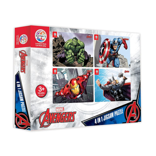 RELOSTA 4 in 1 Disney Jigsaw Puzzle 140 Pieces for Kids. 4 Jigsaw Puzzles 35 Pieces Each (Avengers Solo)